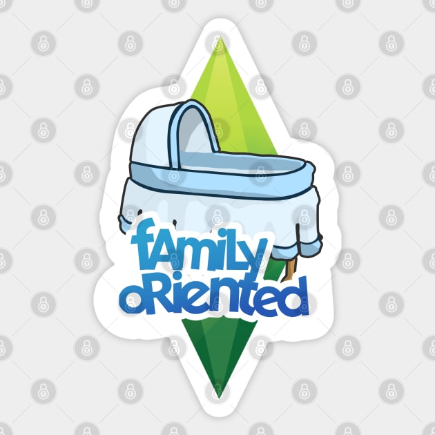 The Sims Family Oriented Sticker by crtswerks